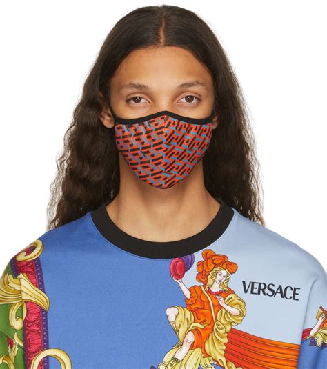 versace print face mask|Versace Mask .